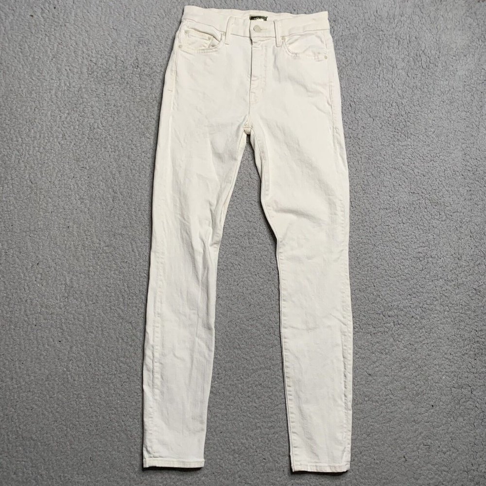 MOTHER High Waisted Looker Jeans High Rise Whipping The Cream Size 26 Denim